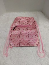 Girls Pink Satin Backpack/Rucksack W/Dance  Ballet Shoes Print