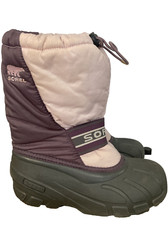 Sorel Girls Youth 4 Waterproof Insulated Snow Boots Pink Purple Gray