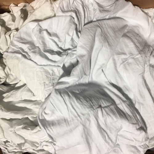 1000 POUND WHITE KNIT T-SHIRT WIPING RAGS