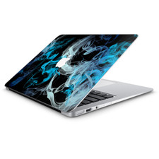 Skin Decal Wrap for Macbook Air 13 Inch 13" - blue green white smoke