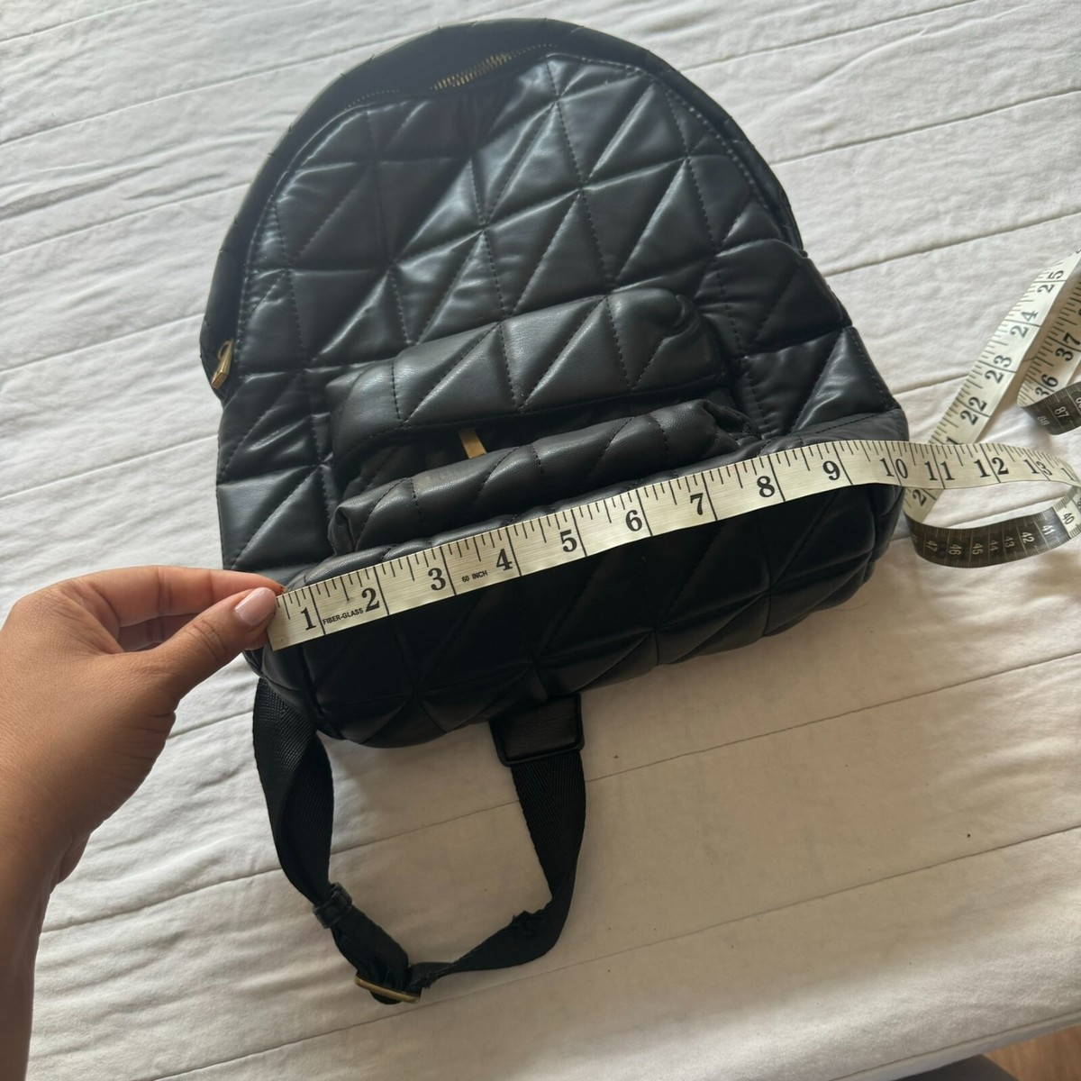 Green Zara Chain Backpack Green Quilted Bags Zara Quilted  display picture 1