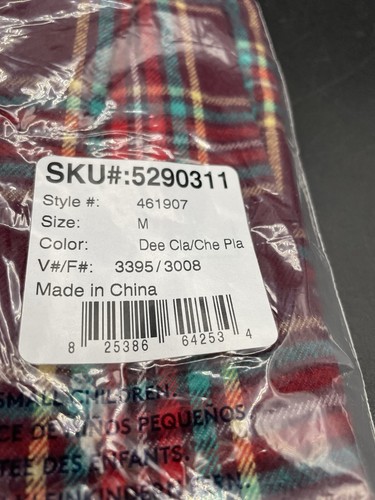 Lands End Traditional Fit Flagship Flannel Sz M Dee Cla/Che Plaid NIP - Picture 4 of 5