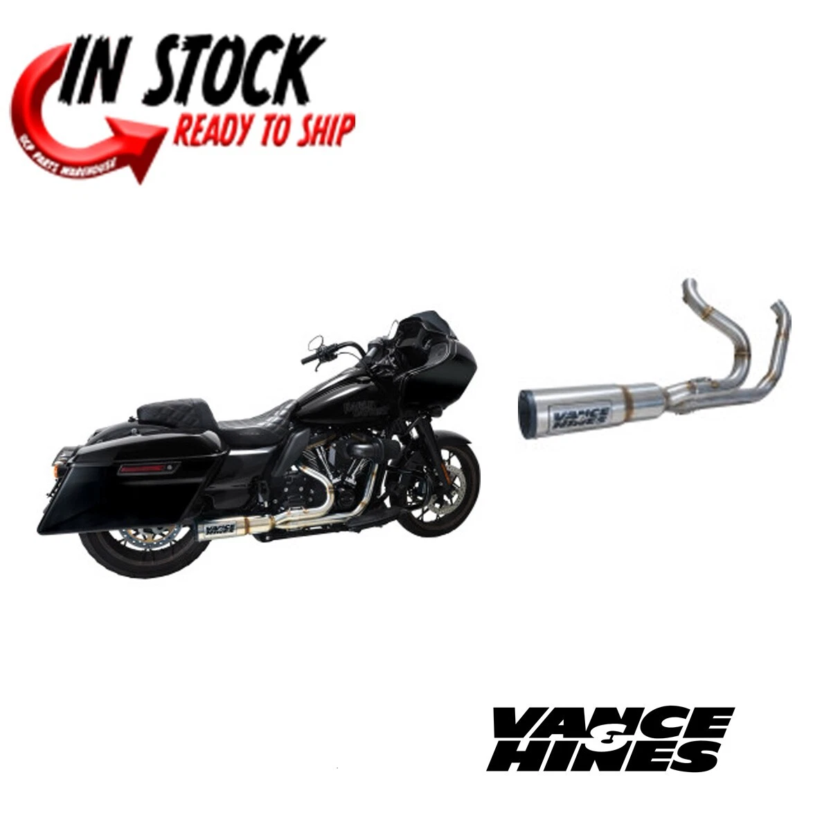 VANCE & HINES HI OUTPUT 2:1 EXHAUST SYSTEM 2017-2023 HARLEY