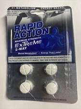 Rapid Action Extreme 2 Way  Energy Metabolism 3 packs 12 pills FREE SHIP USA