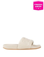 RRP€338 AMBUSH Leather Slide Sandals US4.5 UK4 EU37 Logo Footbed Made in Italy