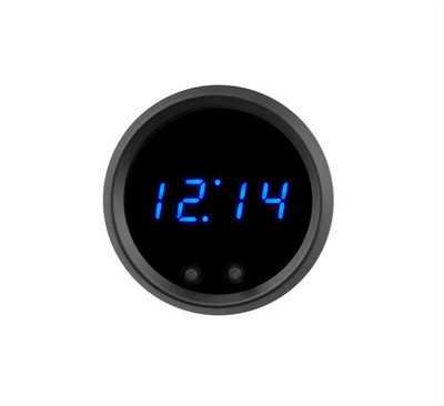 Summit Racing G2987-1B Gauge Digital Clock 12 Hours 2 1/16in Dia Face Blue Numbe