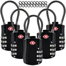 5pcs TSA Approved Luggage Locks with 10pcs Zipper Locks, Zinc Alloy Combinati...