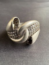 925 Sterling Silver Ring Cubic Zirconia Women Ring Unique Design Size 11.5 US