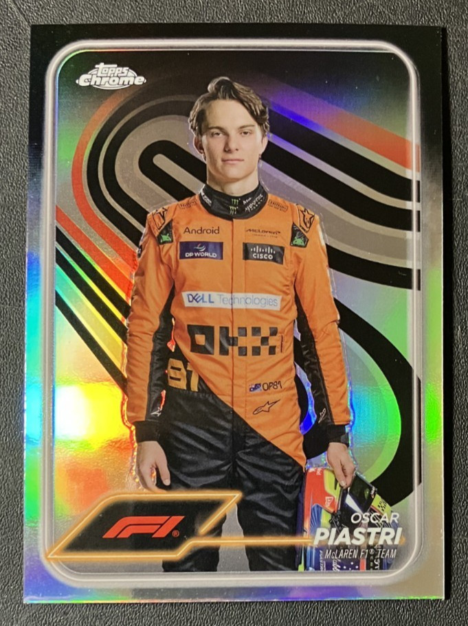 Refractor Oscar Piastri Portrait #8 McLaren - 2024 Topps Chrome Formula 1 F1  NM