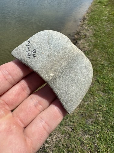 Rare Native American Ohio Drilled Bannerstone 