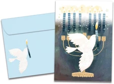 - Hanukkah Greeting Card - Artful Designs - 10 Cards + Matching Envelopes - Made