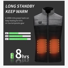 Heated Vest Warm Gilet Winter Men/Women Electric USB Jacket Heating Coat Thermal