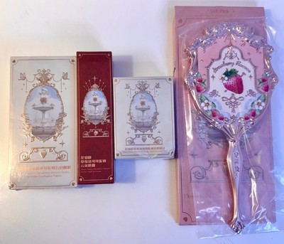 BUNDLE-SET of (4)  Assorted Flower Knows Blush Eyeshadow, Lip Cream Mirror