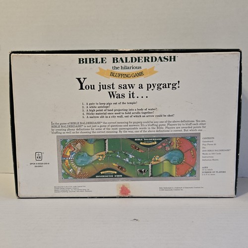 Bible Balderdash Board Game The Hilarious Bluffing Game 1989 Ages 10+ *COMPLETE* - Picture 7 of 8