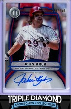 2025 Topps Tribute John Kruk Autograph Auto Blue #056/150 Phillies H581