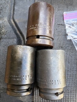 Wright Tools Usa 3/4  Drive (2) 6948 1-1/2  Socket & Proto 10024 1.5  1  Drive 