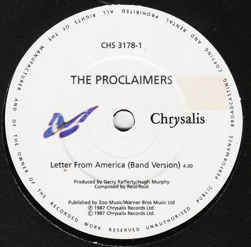 Proclaimers - Letter From America Band Version - gebrauchte Vinyl Schallplatte - Q1450z - Bild 3 von 4