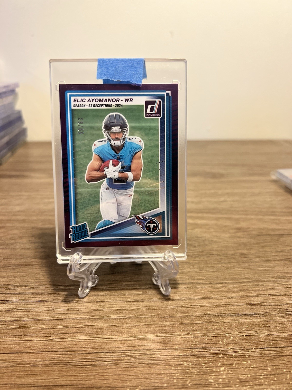 2025 Panini Donruss - Elic Ayomanor Purple Season Stat Line Rated Rookie - /63