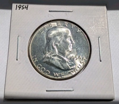 1954 Franklin Half Dollar, 90% Silver UNC