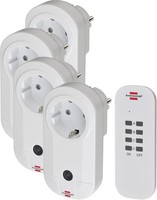 Brennenstuhl Funkschalt-Set Rc CE1 4001, 4Er Funksteckdosen Set (Innenbereich, M