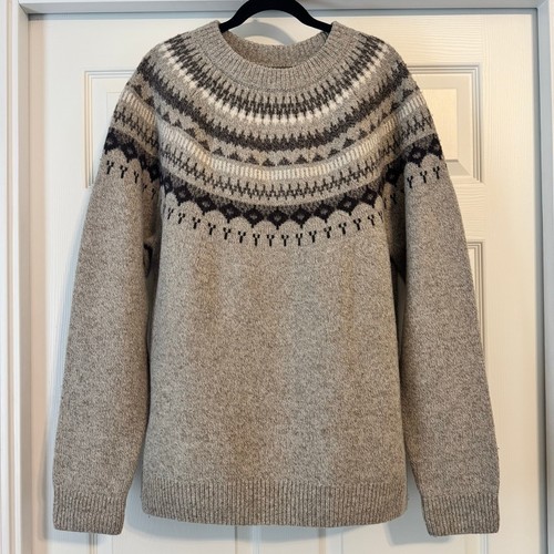 Maglione Y2K Abercrombie & Fitch XXL marrone chiaro Fair Isle
