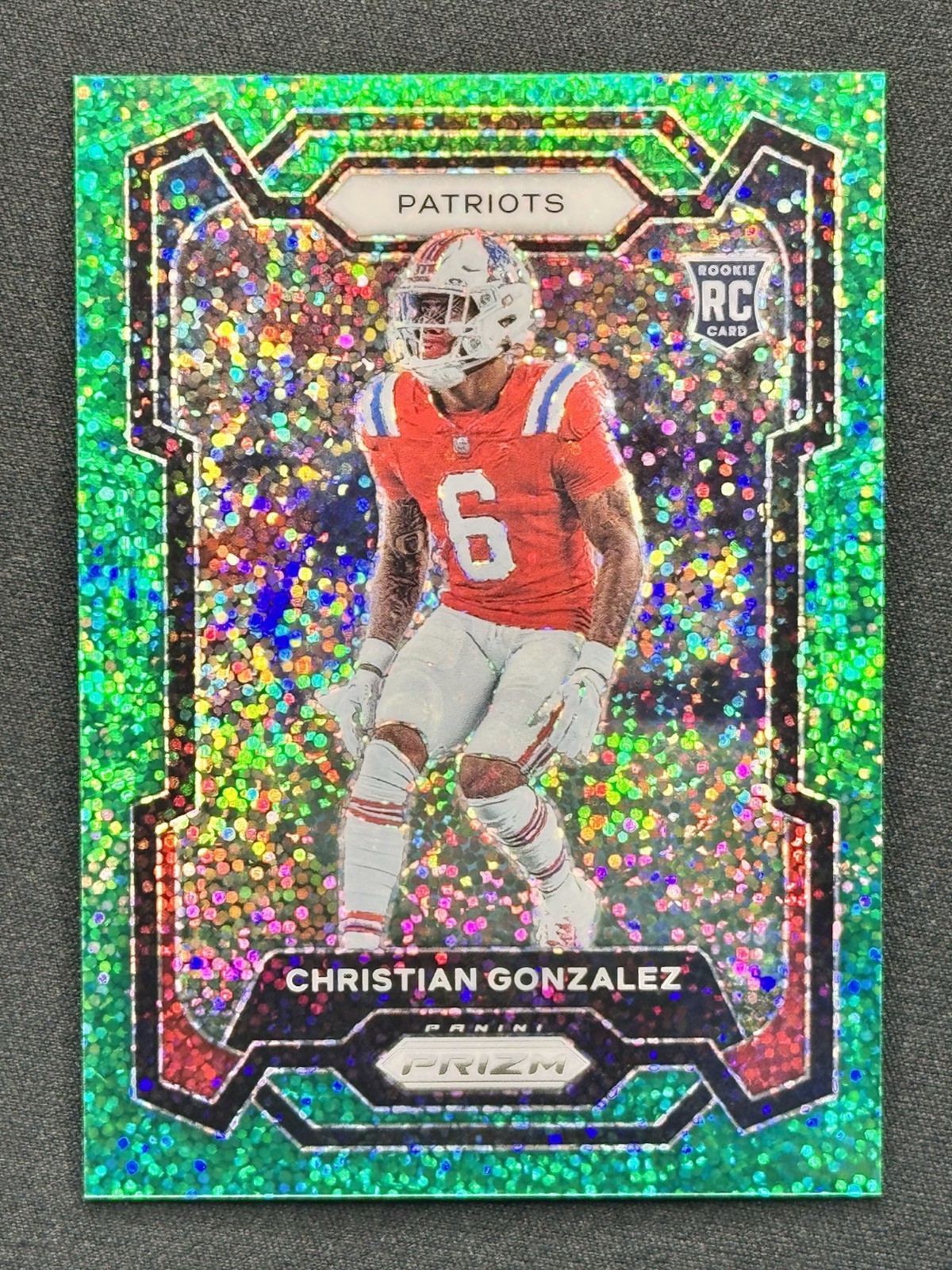 2023 Panini Prizm Christian Gonzalez #369 Green Sparkle Prizm /8 Rookie RC