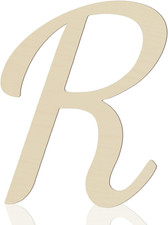 Unfinished Wooden Letters 12 Inch Large Cursive Wood Letters R Cutouts