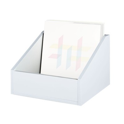Vinyl Container 110, Weiß, MDF LP Aufbewahrung, Kapazität 110, Ideal für DJs