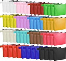 60 Pcs Canvas Makeup Bags Bulk Multi-Purpose Cosmetic Bag with Zipper...