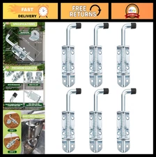 6.5" Spring Loaded Latch with Pin Receiver - Metal Locking Bolt for Gates, Doors