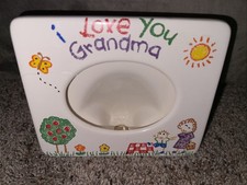 Kids Picture Frames For Grandma - 5  X 6  - Porcelain With Stand-read Some Chips