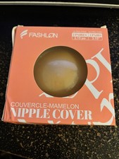 NEW Fashlon Breast Petals Nipple Covers 2 Pairs In Box Cotton Pad Beige
