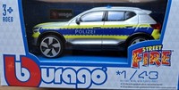Volvo Ex 40 Polizei Modelauto Ca.11Cm *Neu* Freilauf 1:43