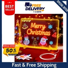 Lumiboard LED Drawing Board 7 Colors, Acrylic Dry Erase Stand & Light