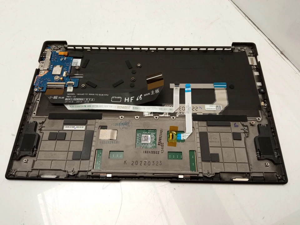 Samsung Galaxy Book2 Pro NP930XED 13" Laptop Palmrest Assembly BA98-03180B - Image 2 of 3