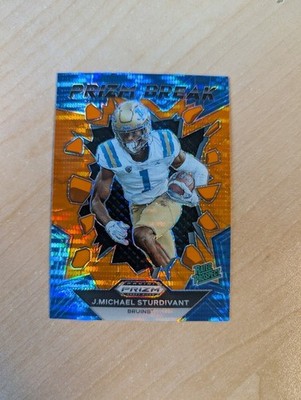 2024 Prizm Draft Picks J.Michael Sturdivant Break Orange Pulsar RC #/49