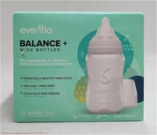 Evenflo 6pk Balance Wide-Neck Anti-Colic Baby Bottles 9oz: BPA-Free SEE DETAILS