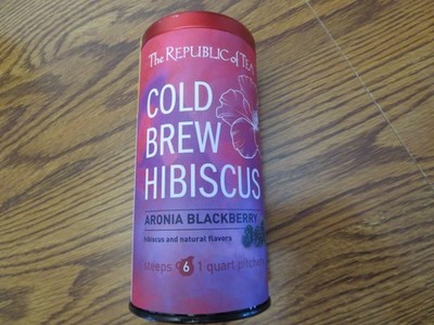 1 The Republic of Tea COLD BREW HIBISCUS Aronia Blackberry 6 Quarts  EXP 7/2027