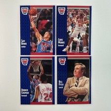  1991-92 Fleer New Jersey Nets Bowie  ,  Coleman , Morris , Coach Bill Fitch 