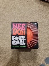 Nee Doh Needoh Fuzz Ball Velvet Squeeze Stress Fidget ORANGE