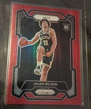 2023-24 Panini Prizm - Red Prizm #128 Jalen Wilson /299 (RC)