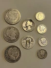 RARE 1907-O Barber Half Dollar + 90% Silver Lot (9 Coins) - Fresh to Market!