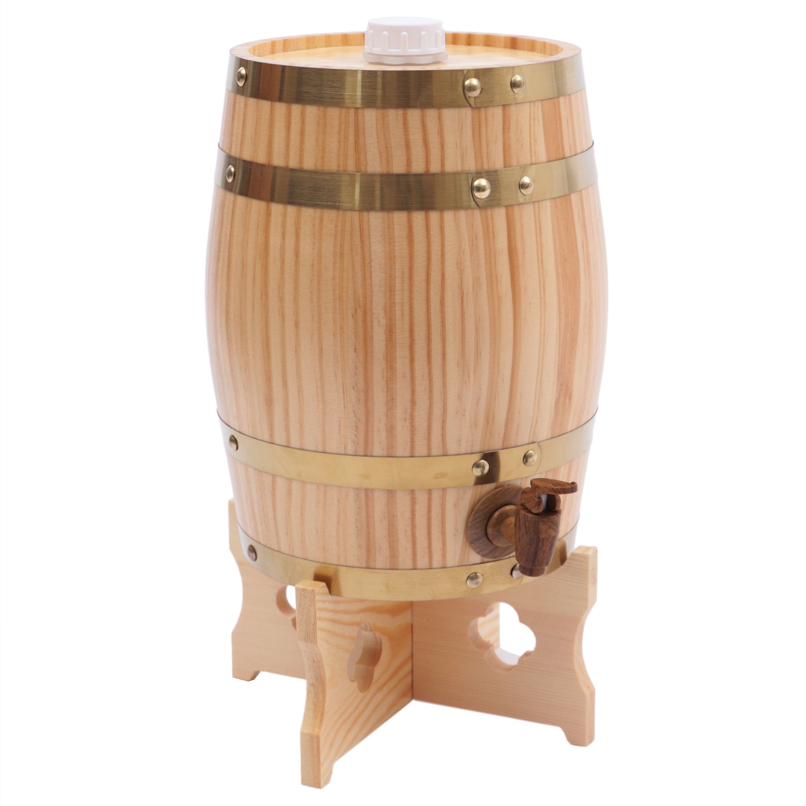 5L/1.32Gal Aging Barrel with Stand Wood Whiskey Barrel Bourbon Wine Barrel Home