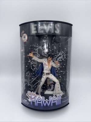 X-Toys Elvis Presley Aloha from Hawaii Action Figure w/ Guitar, White (2000) VTG