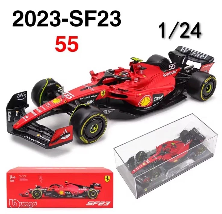 Литая модель автомобиля Bburago 1:24 F1 Ferrari SF23 2023 — подарок высокого качества - Изображение 3 из 4