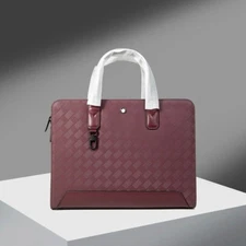 New MB Red Exquisite Leather Thin Document Case Top Quality Fashion 199403 US