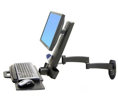 Ergotron 200 Series Combo Arm 61 cm (24'') Black Wall