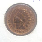 1903, Rare Old Indian Head Penny, (123 Years Old). Shiny Red Copper Luster
