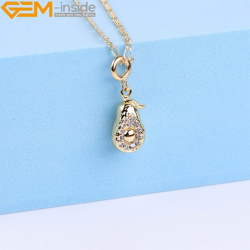 Necklace Pendant 18k Gold Filled Cz Plant Cute Charms Beads For Jewelry Making - Picture 60 of 62