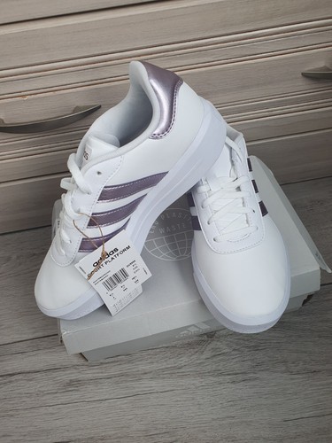 Adidas Court Plateau weiße Damen-Skateschuhe - Größe 5,5 UK neu mit Etikett GV8999